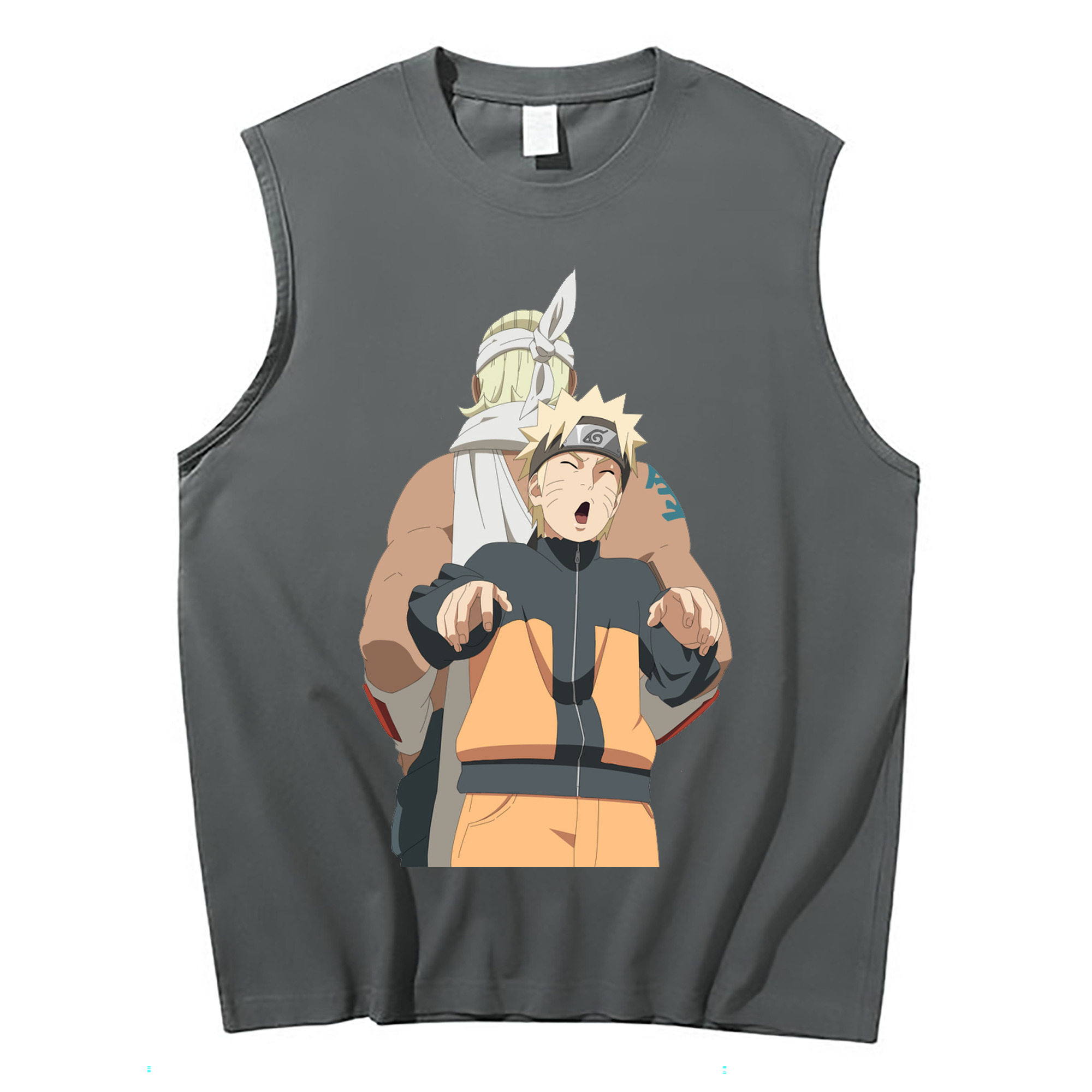 （画像用） NARUTO -ナルト- うずまき ナルト Uzumaki Naruto コットン100％タンクトップ（フロントプリント）